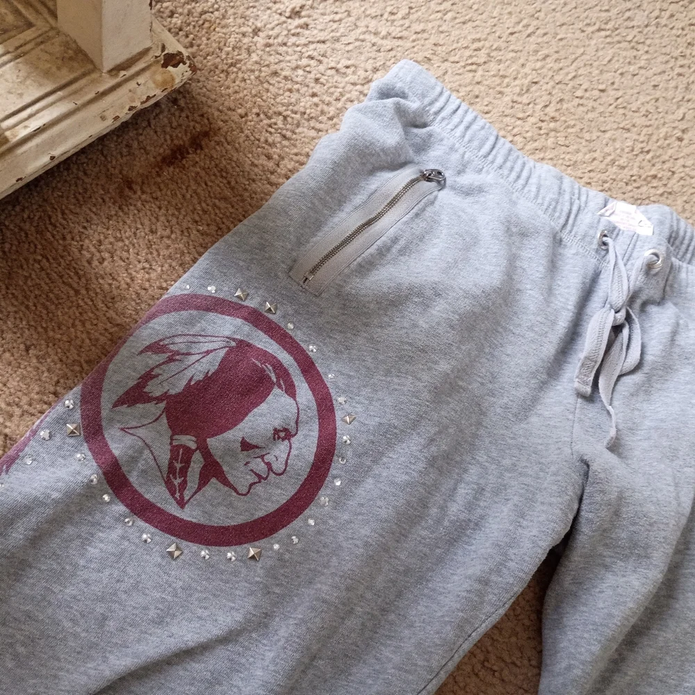 Vintage Pink Victoria Secret Cropped Sweat pants Logo Rare 2010 - Picture 3 of 10